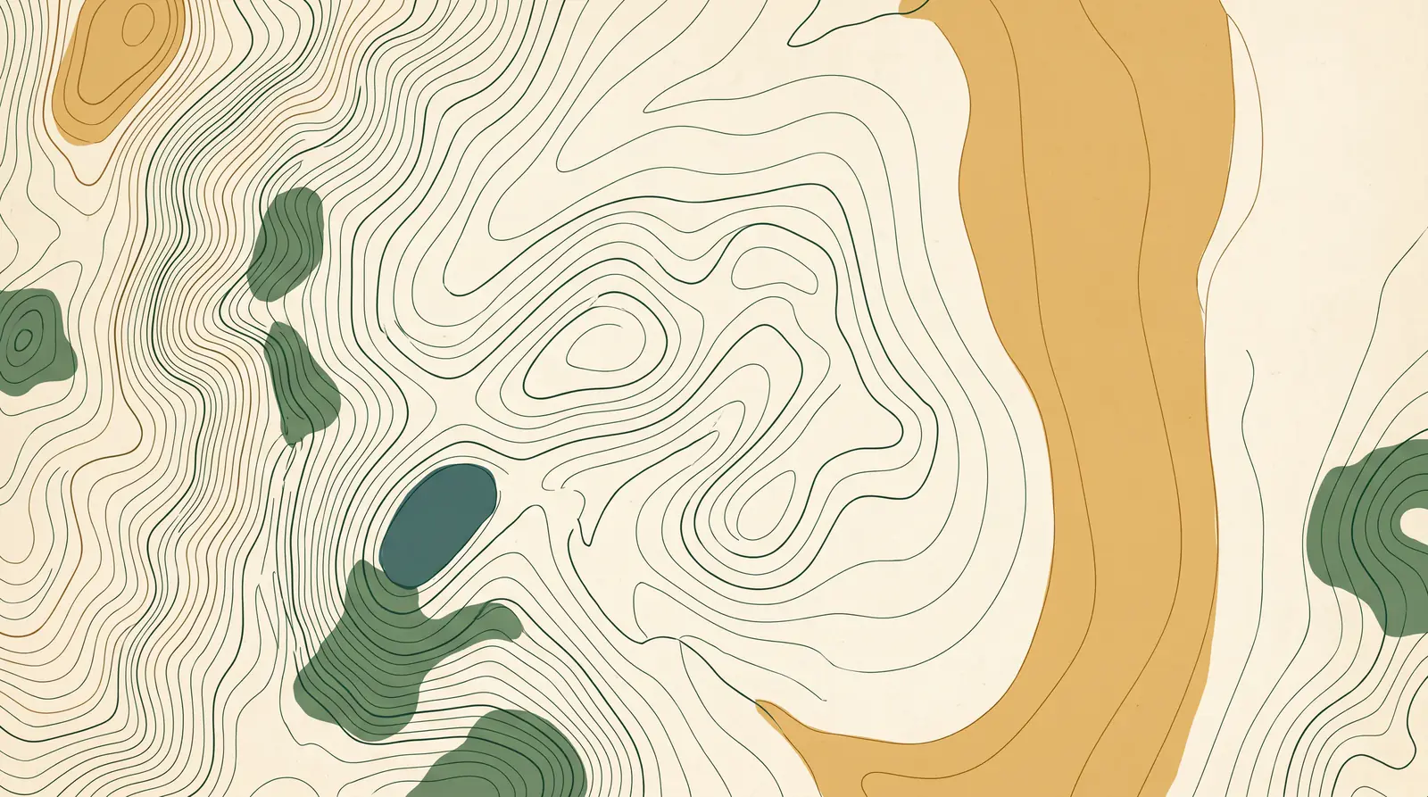 A topographic contour illustration of Glenbrook in the Blue Mountains