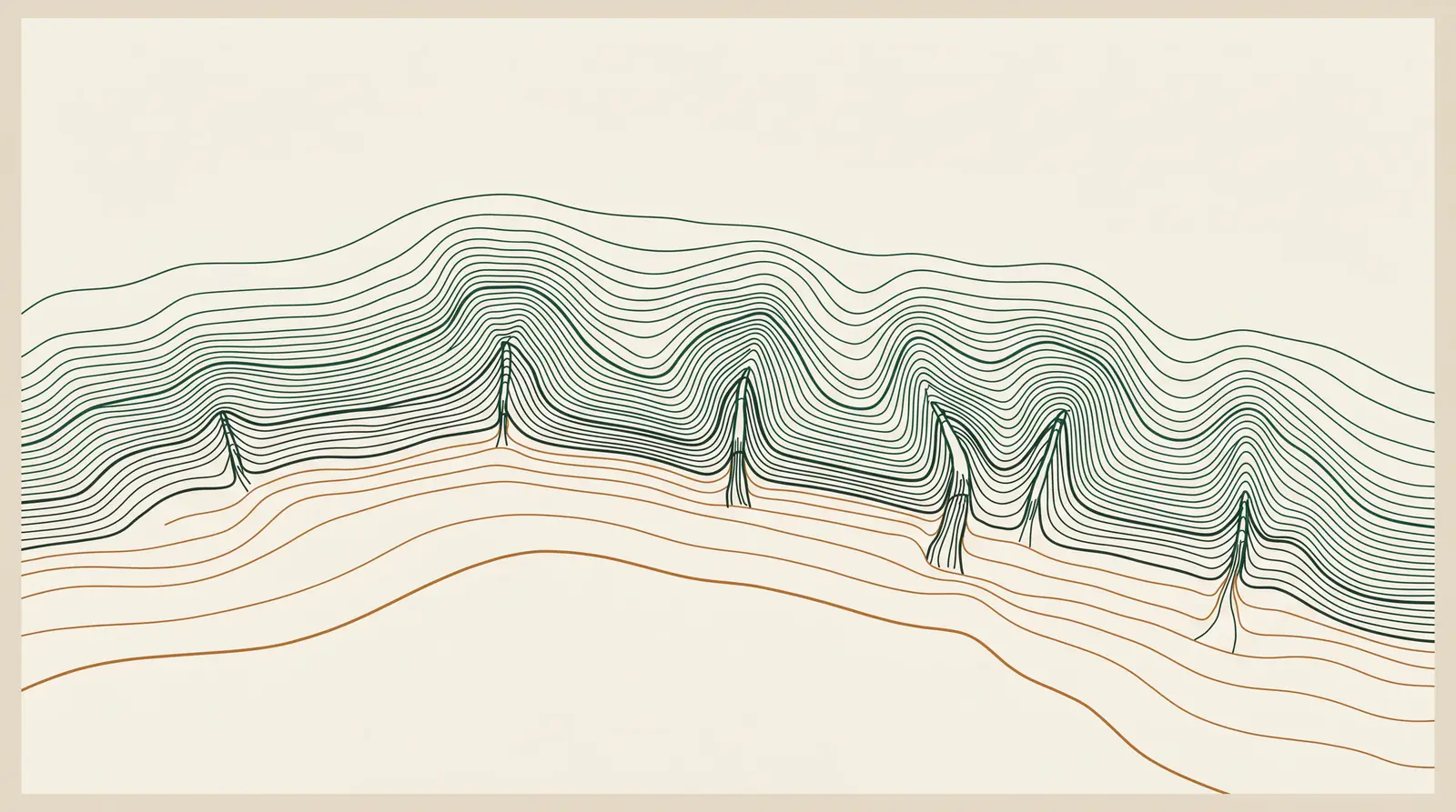A topographic contour illustration of Hazelbrook in the Blue Mountains