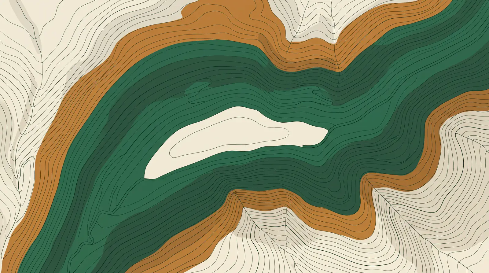 A topographic contour illustration of Springwood in the Blue Mountains